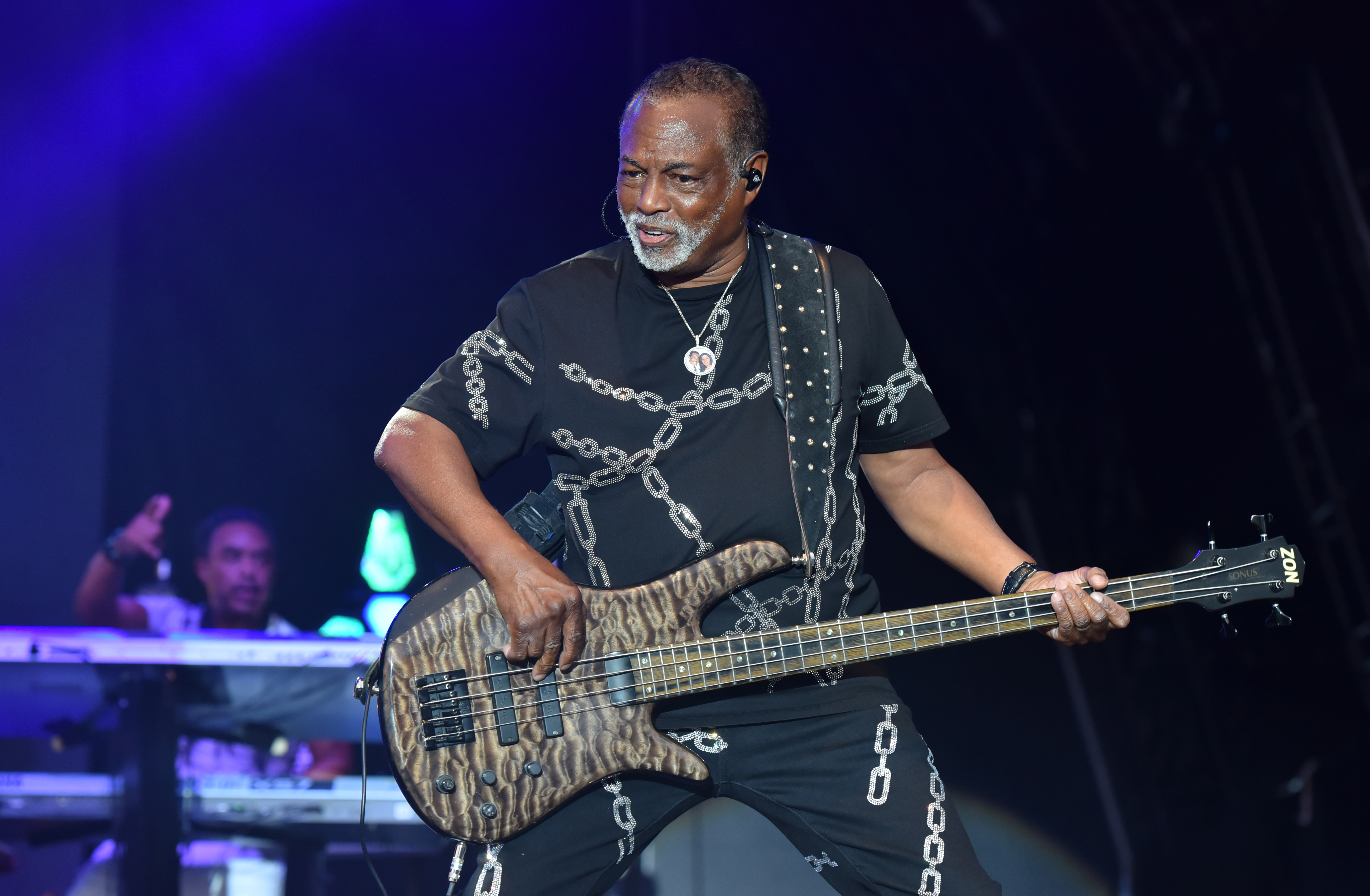 CAMBRIDGE, ENGLAND - JUNE 11: Robert "Kool" Bell of Kool & The Gang headlines on the main stage during Day 3 of the Cambri...
