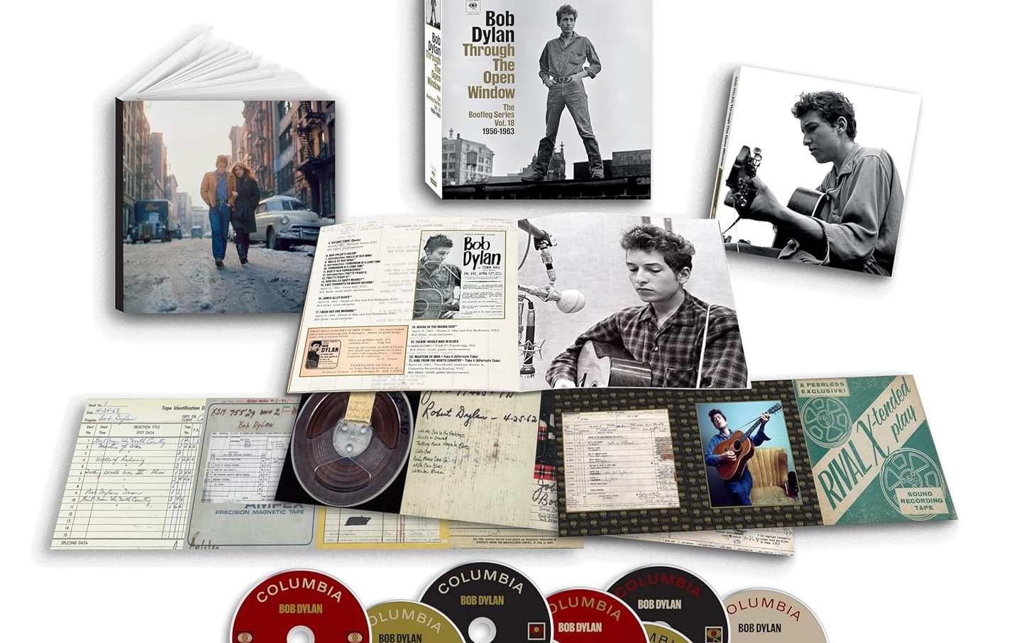 Blick auf das Set The Bootleg Series Vol. 18: Through The Open Window, 1956-1963) von Bob Dylan