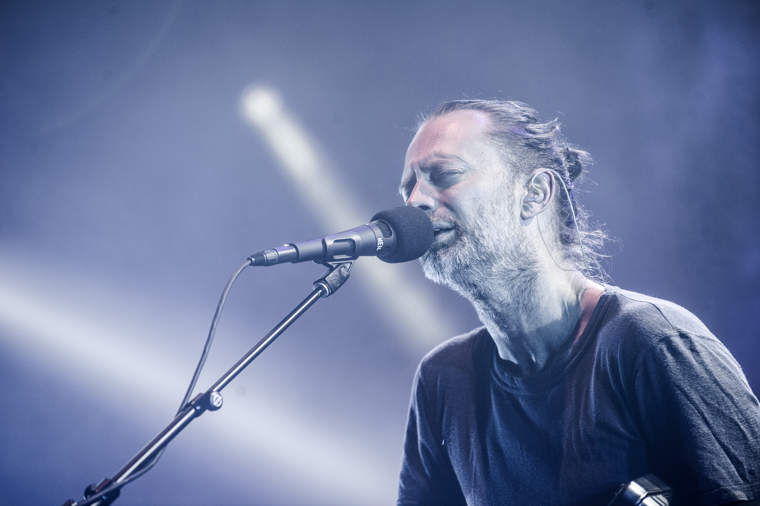 SEATTLE, WA - APRIL 08:  Singer/musician Thom Yorke of Radiohead performs live at Key Arena on April 8, 2017 in Seattle, W...