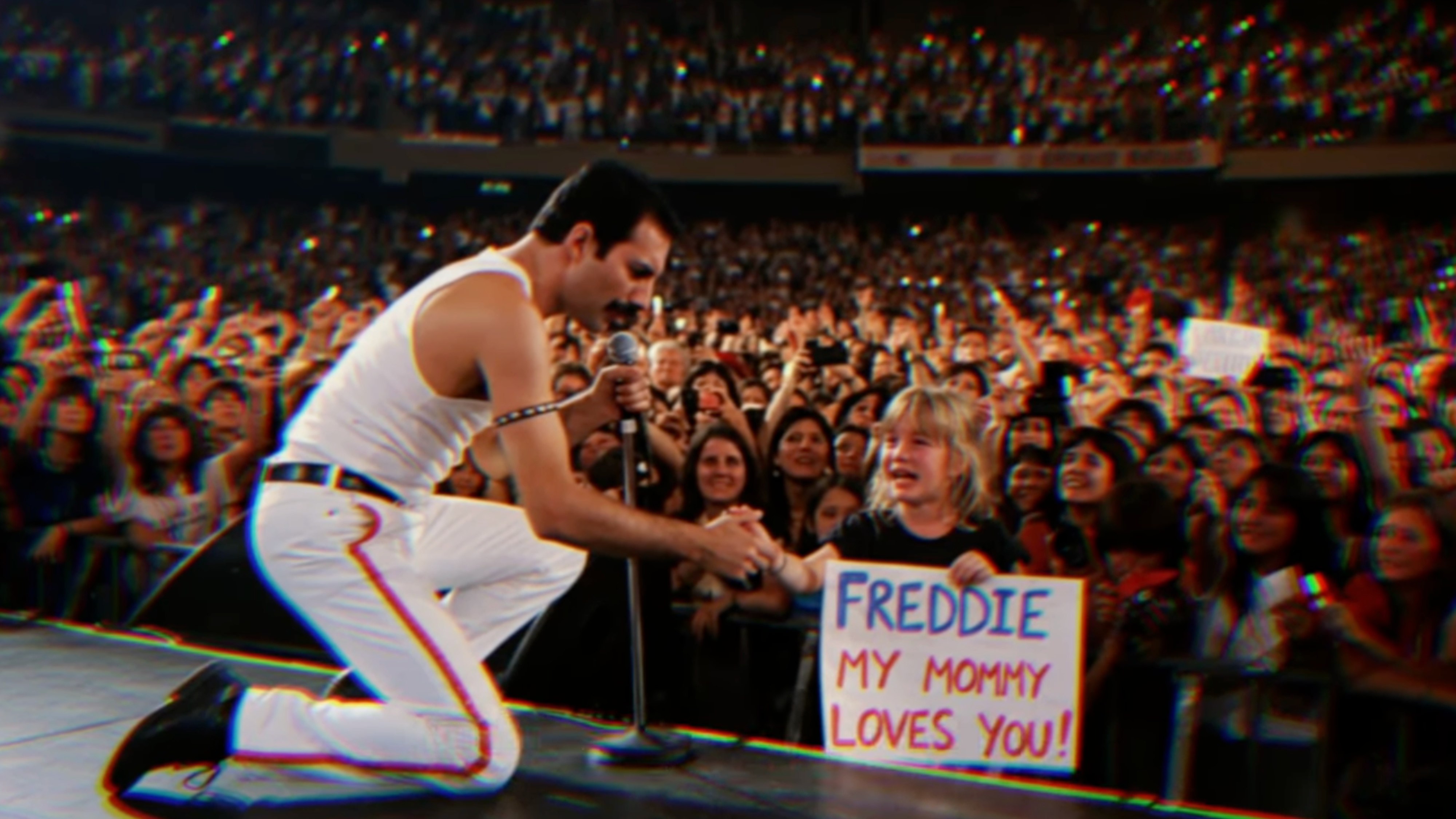 Freddie Mercury trifft ein Kind bei einem Konzert und stoppt den Auftritt. Natürlich alles nur von einer KI ausgedacht