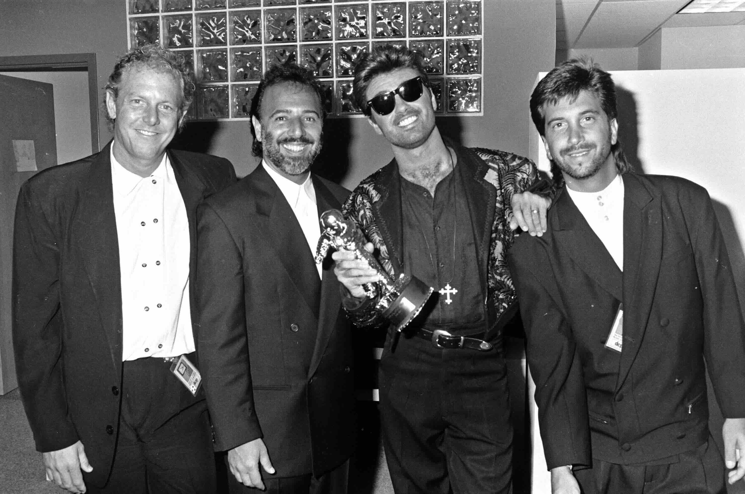 Michael Lipman, Tommy Mottola, George Michael and Rob Kahane