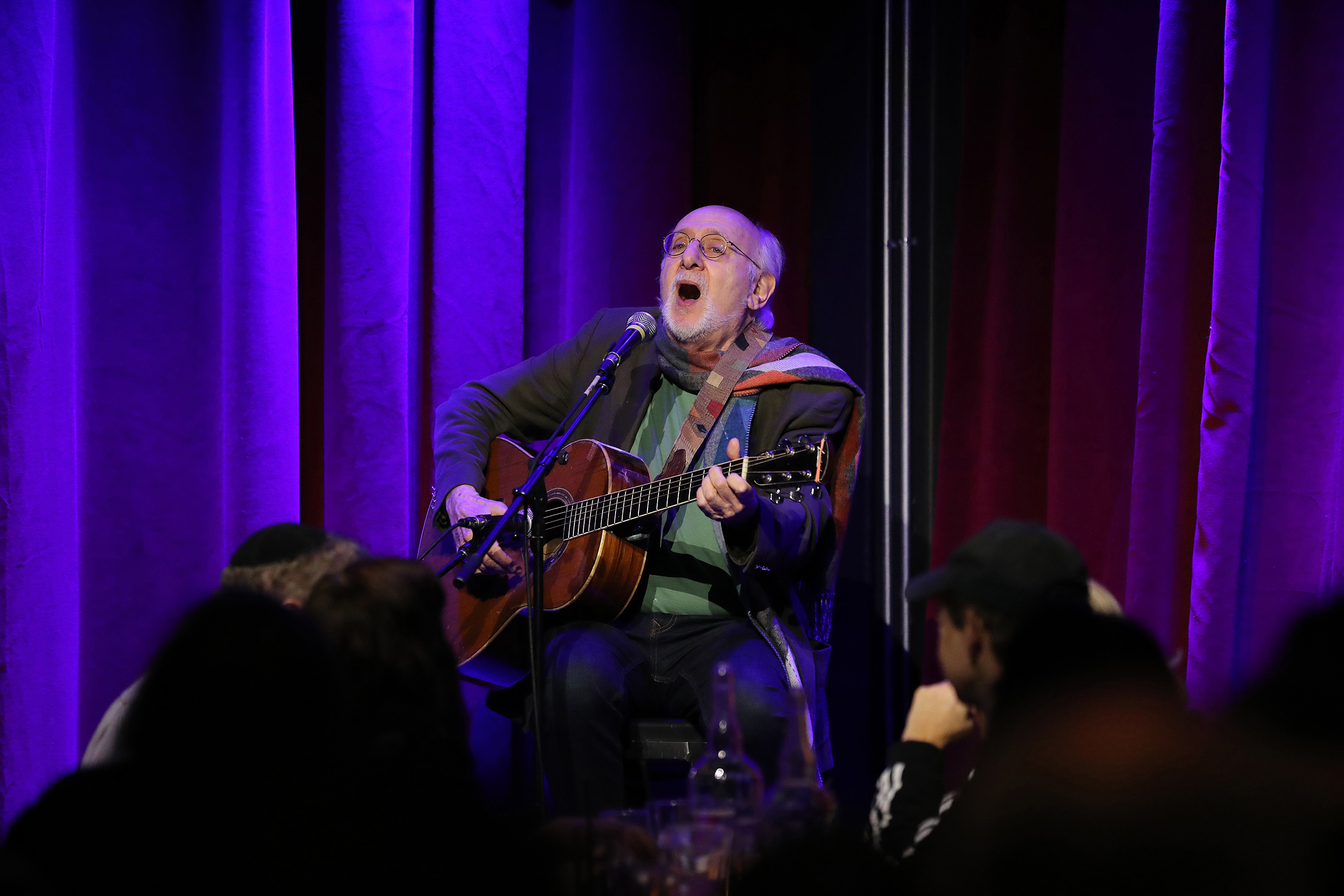 NEW YORK, NEW YORK - JANUARY 12:  Musician Peter Yarrow performs as part of the "Voices on The Hudson" series at City Vine...