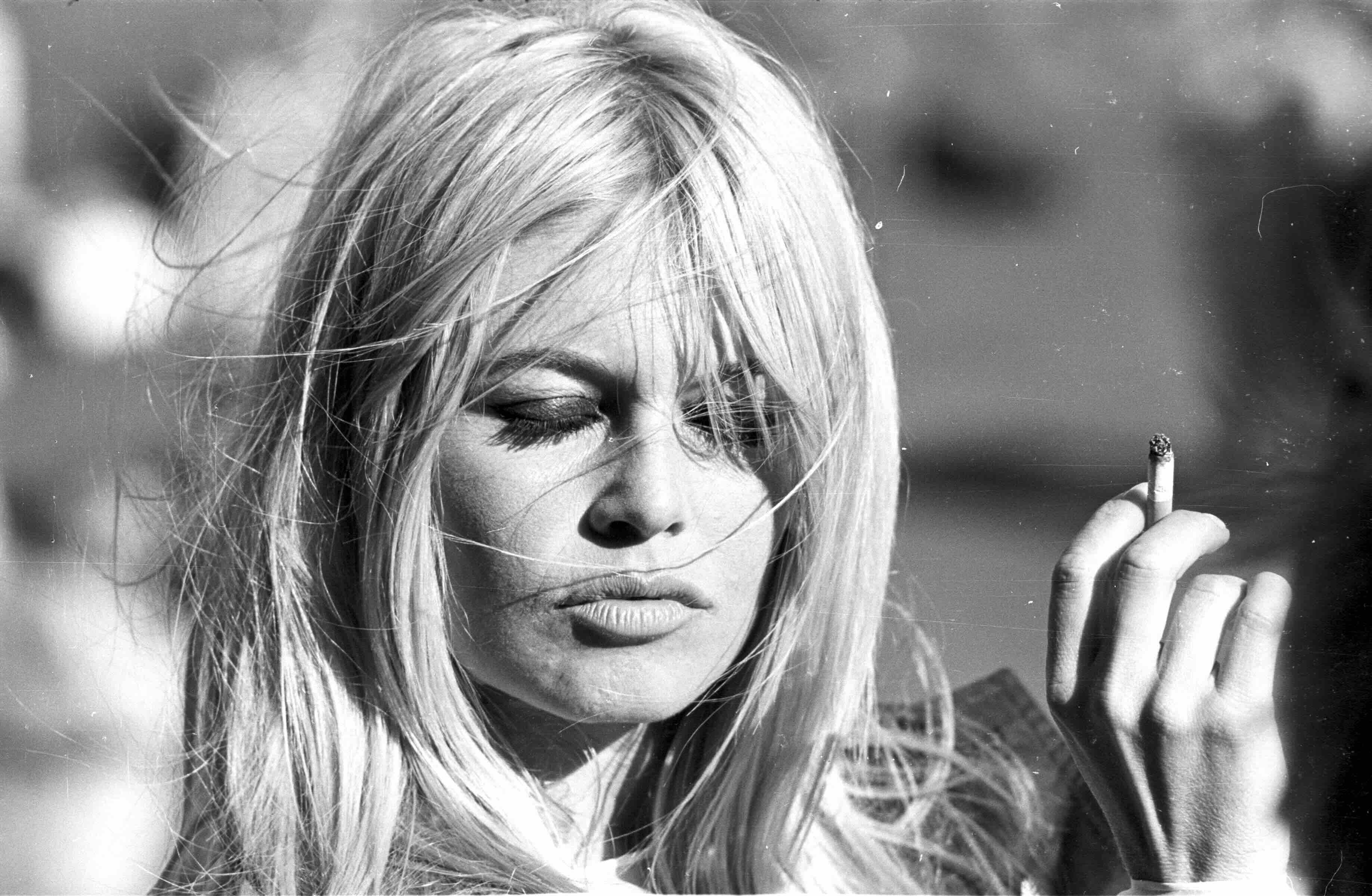 French actress Brigitte Bardot during the filming of 'Two Weeks in September' on the beach at Gullane, East Lothian, Scotl...