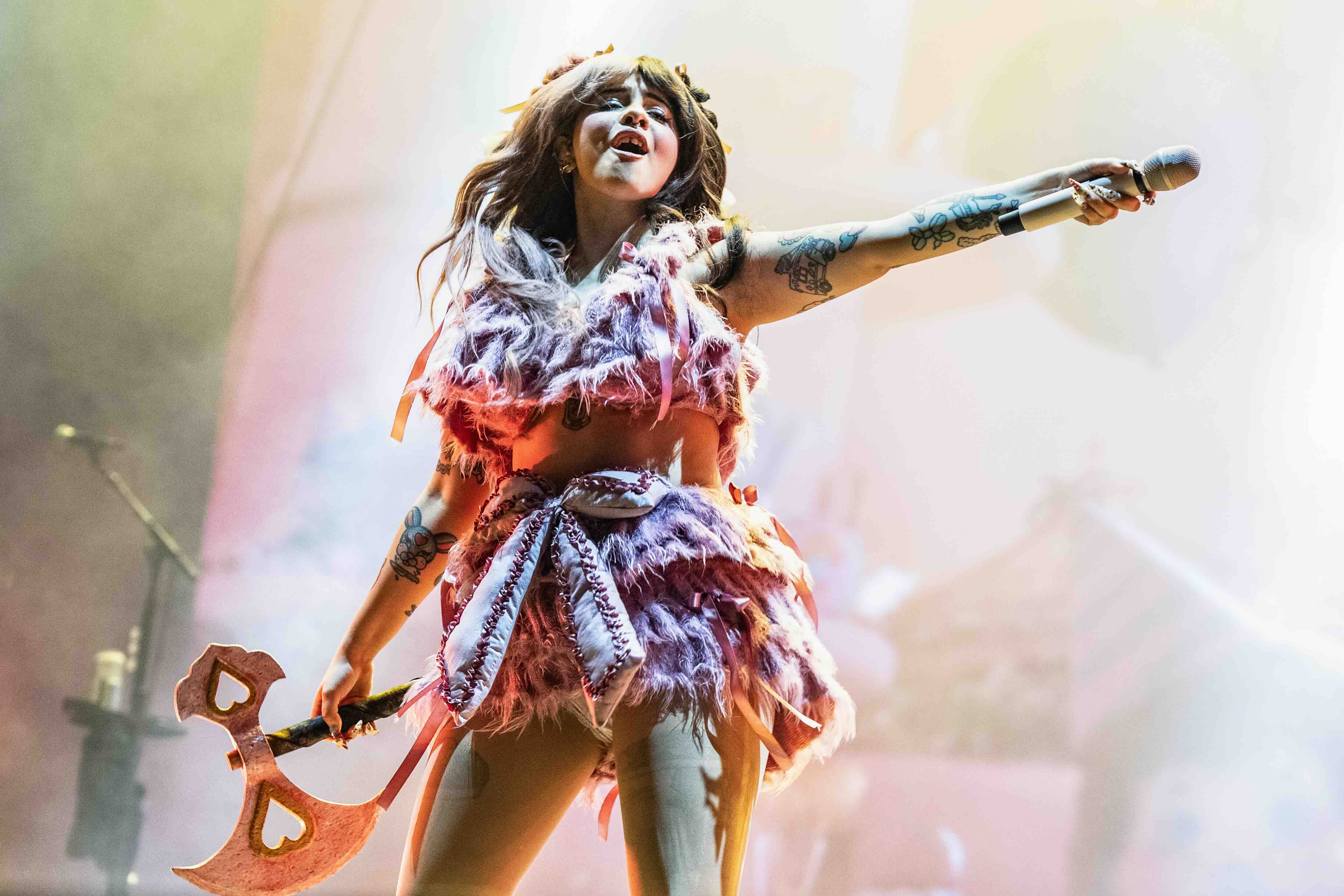 MANCHESTER, TENNESSEE - JUNE 15: Melanie Martinez performs during 2024 Bonnaroo Music & Arts Festival on June 15, 2024 in ...