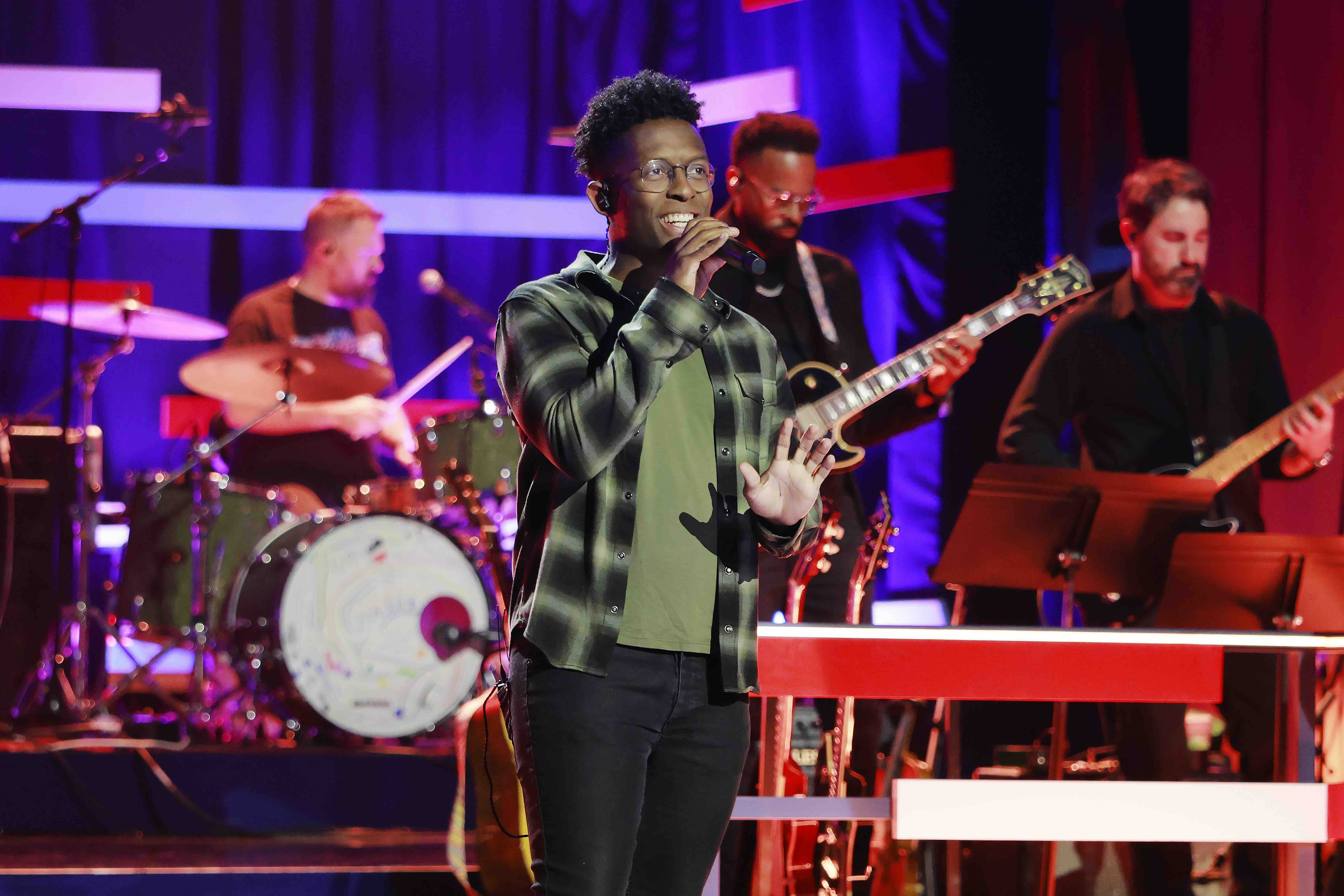 NASHVILLE, TENNESSEE - NOVEMBER 07: BRELAND performs onstage at the Proud to Honor Concert Celebrating America's Heroes Pr...