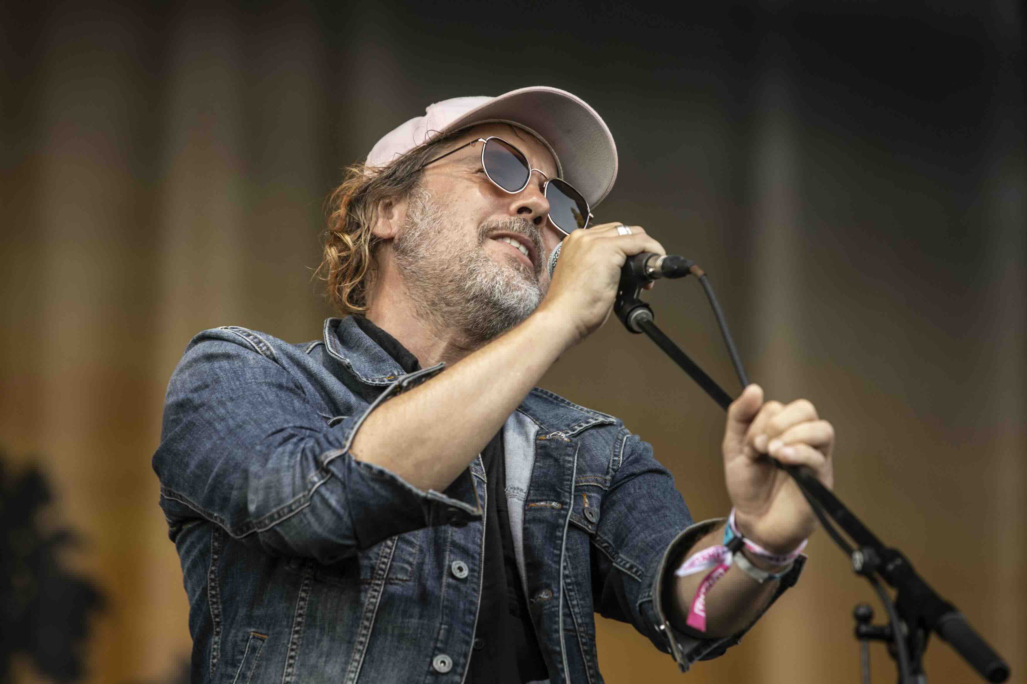 DANA POINT, CALIFORNIA - OCTOBER 02: Kevin Drew of the band Broken Social Scene performs at the 2022 Ohana Music Festival ...