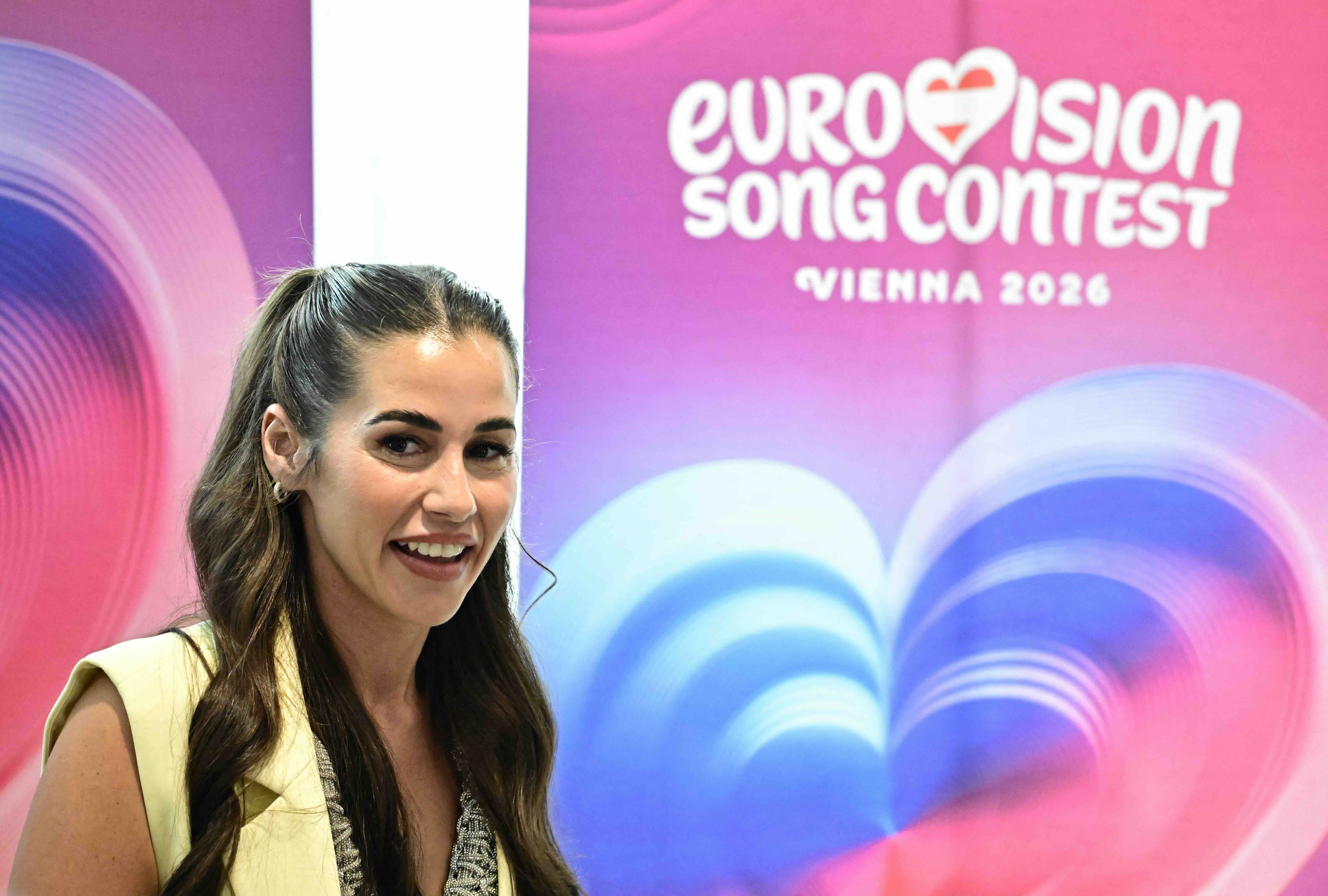 Germany's Sarah Engels is pictured during a Meet and Greet on the sidelines of the Eurovision Song Contest 2026 (ESC) at t...
