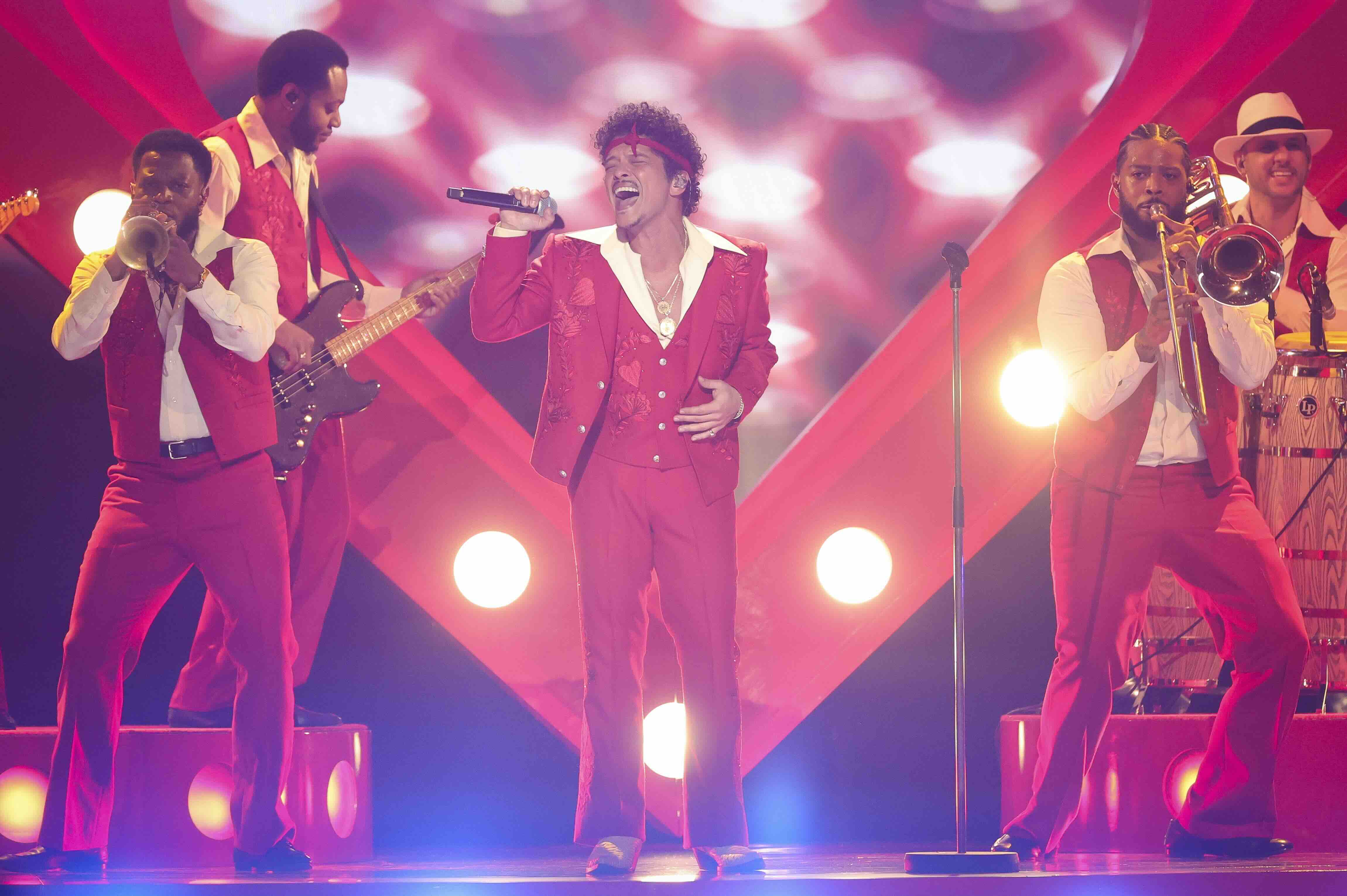 LOS ANGELES - FEBRUARY 1: Bruno Mars performs at The 68th Annual Grammy Awards, broadcasting live Sunday, February 1, 2026...