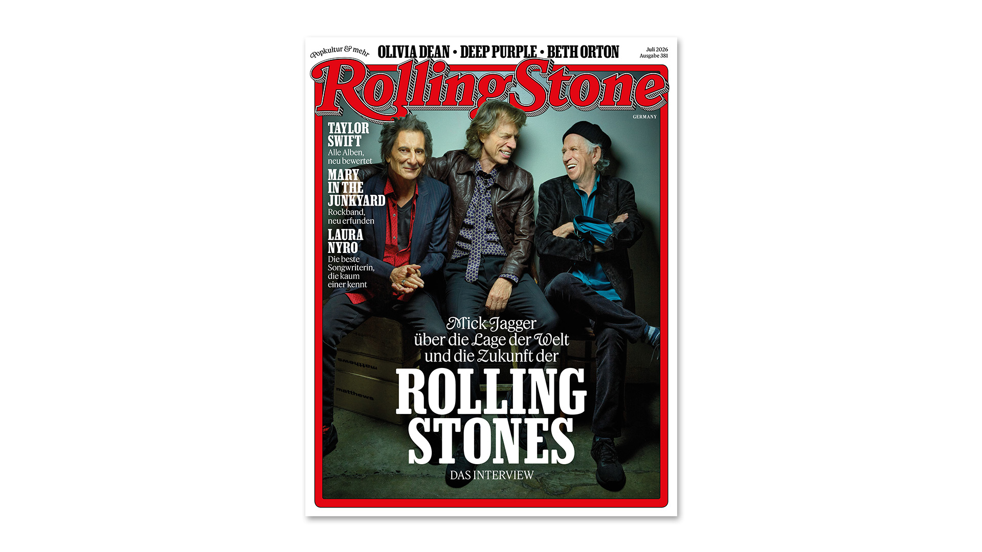 Cover der Juli-Ausgabe des ROLLING STONE mit den Rolling Stones