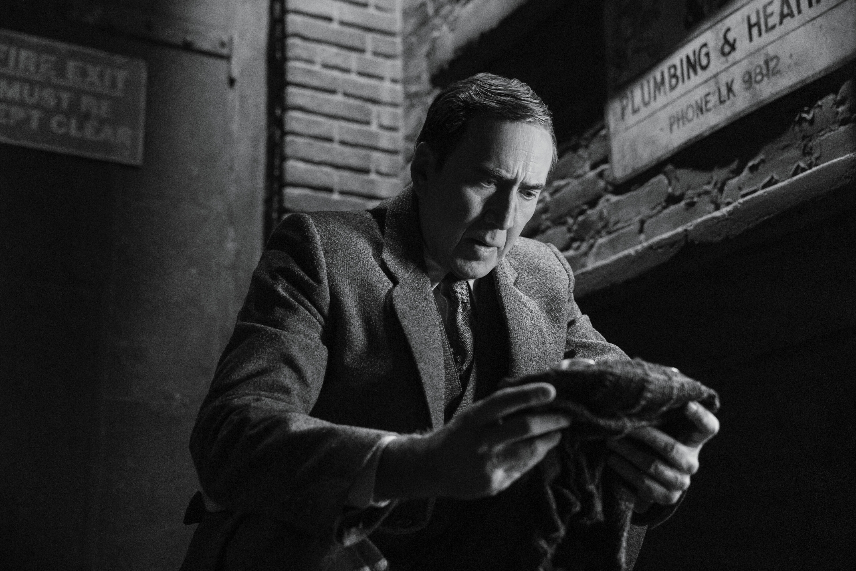 Ben Reilly/Spiderman (Nicolas Cage) in SPIDER-NOIR Photo: Aaron Epstein/Prime © Amazon Content Services LLC