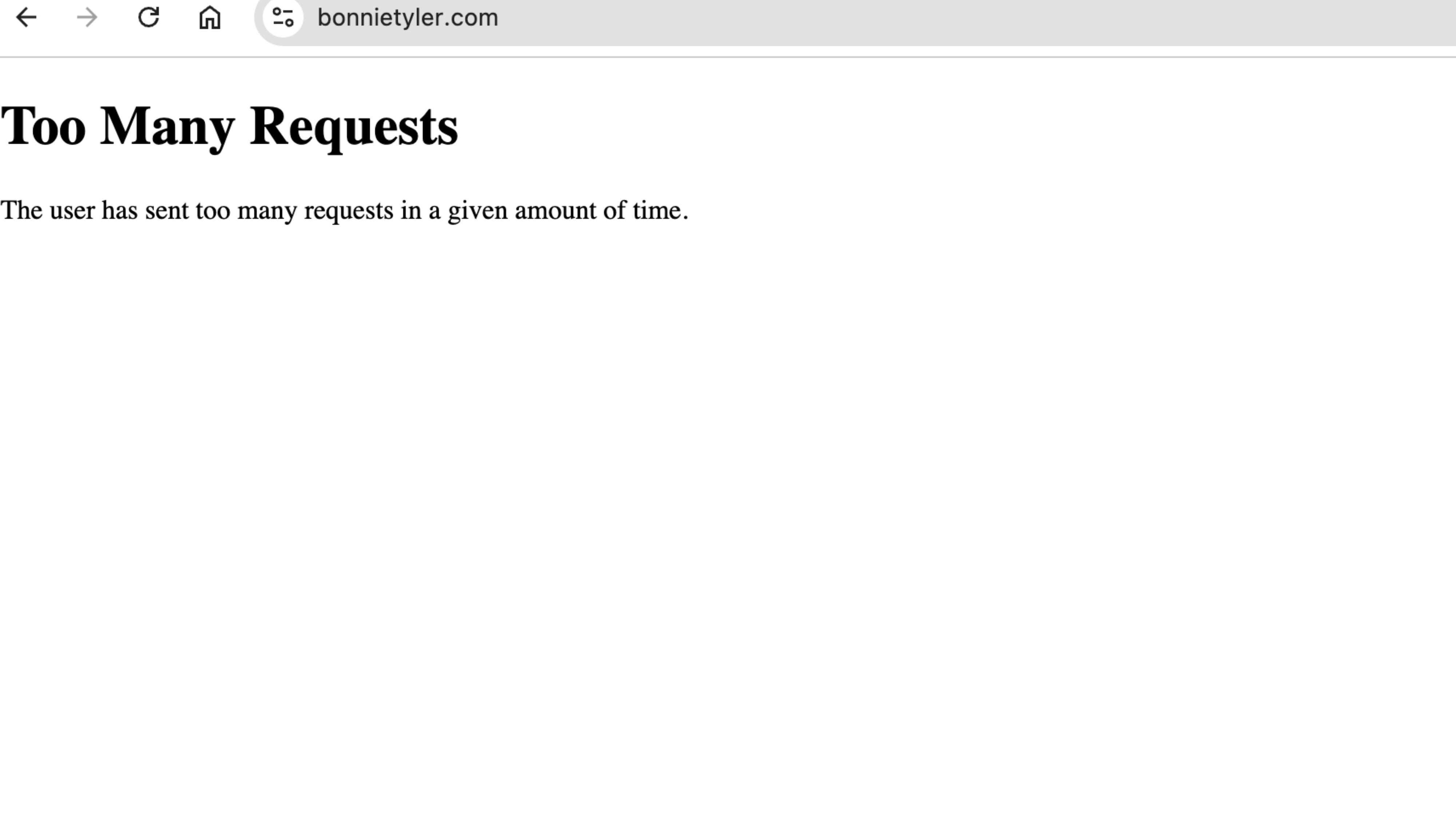 Zu viele Anfragen! Website von Bonnie Tyler